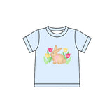 Preorder Samples GT1398 Easter Rabbit Tulip Kids Girls Shirt Top
