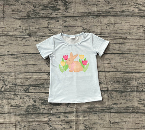 Preorder Samples GT1398 Easter Rabbit Tulip Kids Girls Shirt Top
