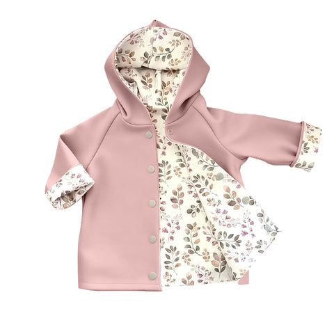 Preorder 12.13 MOQ 5 pcs GT1457 Fall Leaf Pink Hoodie Kids Girls Coat