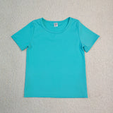 GSSO3771 Solid Mint Color Yoga Girls Shorts Set