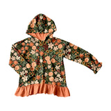 Preorder MOQ 5 pcs Fall Season Pumpkin Flower Ruffles Kids Girls Hoodie Pullover