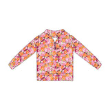 Preorder MOQ 5 pcs Fall Flower Floral Kids Girls Zipper Pullover