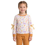GT1658 Fall Pumpkin Bows Orange Kids Girls Shirt Top