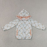GT1662 Pumpkin Plaid Hoodie Girl's Coat