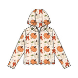 Preorder MOQ 5 pcs Each Style Pumpkin Bows Scallop Edge Kids Girls Hoodie Coat