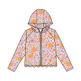 Preorder MOQ 5 pcs Each Style Pumpkin Bows Scallop Edge Kids Girls Hoodie Coat