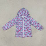 GT1674 Coquette Bows Purple Yoga Hoodie Kids Girls Coat