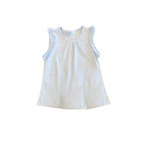 Preorder MOQ 5 pcs Each Style Solid Color Cotton Ruffles Cute Kids Girls Shirt