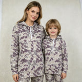 Hunting Camo Mommy And Me Hoodie Zipper Pullover Shirt