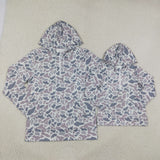 Hunting Camo Grey Mommy And Me Hoodie Zipper Pullover Shirt