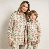 Hunting Camo Mommy And Me Hoodie Zipper Pullover Shirt