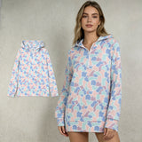 GT1714 Hunting Camo Pink Zipper Women Adult's Hoodie Shirt Pullover