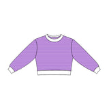 Preorder MOQ 5 pcs Each Style Colorful Stripe Yoga Kids Girls Long Sleeves Shirt