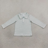 GT1755 Light Blue Stripe Kids Girls Zipper Pullover