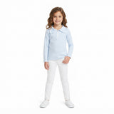 GT1755 Light Blue Stripe Kids Girls Zipper Pullover