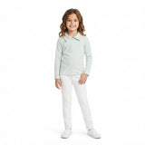 GT1755 Light Blue Stripe Kids Girls Zipper Pullover