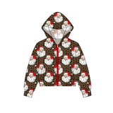 Preorder MOQ 5 pcs Christmas Santa Bows Kids Girls Hoodie Coat