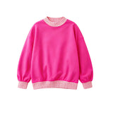 Preorder MOQ 5 pcs Each Thick Sweatshirts Hot Pink Mommy And Me Clothes