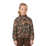 GT1812 Hunting Camo Mockneck Yoga Pullover Kids Girls Shirt Top