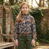 GT1812 Hunting Camo Mockneck Yoga Pullover Kids Girls Shirt Top