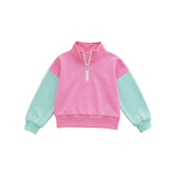 Preorder MOQ 5 pcs GLS0193 Solid Color Pink Pullover Girls Shorts Set