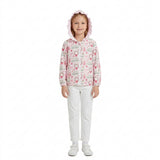 GT1822 Merry Christmas Pink Hoodie Kids Girls Coat
