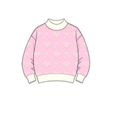 Preorder MOQ 5 pcs Each Style Valentine's Day Love Bows Kids Girls Long Sleeves Shirt