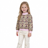 GT1841 Hunting Camo Pink Plaid Mockneck Pullover Kids Girls Shirt Top