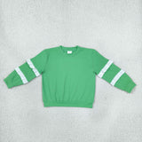 GT1858 Solid Color Ruffles Green Kids Girls Shirt Top