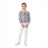 GT1873 Hunting Camo Pink Plaid Middle Neckline Pullover Kids Girls Shirt Top