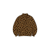 Preorder MOQ 5 pcs Each Style Fashion Leopard Print Middle Neckline Kids Girls Long Sleeves Shirt Yoga Top