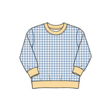 Preorder MOQ 5 pcs Each Style Colorful Plaid Yoga Kids Girls Shirt
