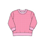 Preorder MOQ 5 pcs Each Style Colorful Plaid Yoga Kids Girls Shirt