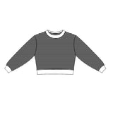 Preorder MOQ 5 pcs Each Style Dark Colorful Stripe Yoga Kids Girls Shirt