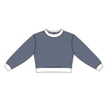 Preorder MOQ 5 pcs Each Style Dark Colorful Stripe Yoga Kids Girls Shirt