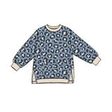 Preorder MOQ 5 pcs GLP3996 Blue Leopard Yoga Girls Set
