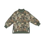 Preorder MOQ 5 pcs GLP3998 Hunting Leaves Camo Green Mockneck Yoga Girls Set