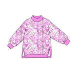 Preorder MOQ 5 pcs GLP3999 Hunting Leaves Camo Rose Red Mockneck Yoga Girls Set