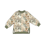 Preorder MOQ 5 pcs GLP4001 Hunting Leaves Gray Green Yoga Girls Set