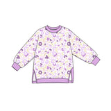 Preorder MOQ 5 pcs GLP4003 Leopard Light Purple Yoga Girls Set