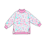 Preorder MOQ 5 pcs GLP4005 Leopard Pink Mockneck Yoga Girls Set