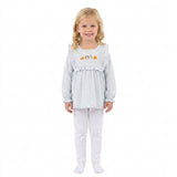 GLP3409 Thanksgiving Day Embroidery Turkey Pumpkin Pie Girls Outfits