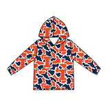 MOQ 5 pcs Each Custom Style School Team Camo Hoodie Pullover