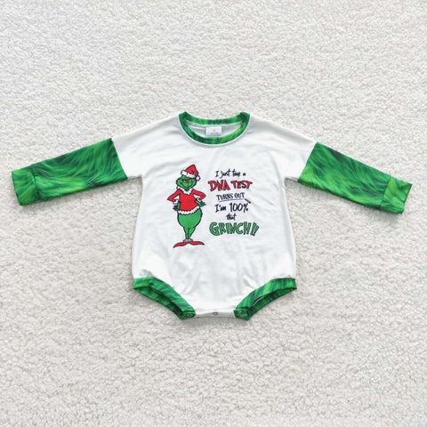 LR0409 Christmas Green Baby Girl's Romper