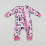 LR0490 Western Rainbow Boots Pink Baby Zip Sleeper