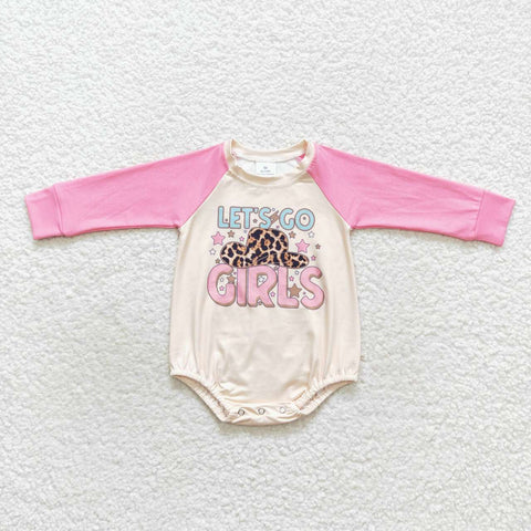 LR0574 Let's go girls Baby Girl's Bubble Romper