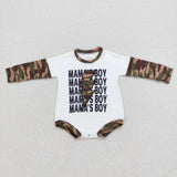 LR0676 MAMA'S BOY Camo Baby Girl's Bubble Romper