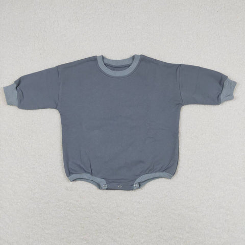 LR0928 Grey Sweater Baby Bubble Romper