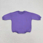 LR0933 Purple Sweater Baby Bubble Romper