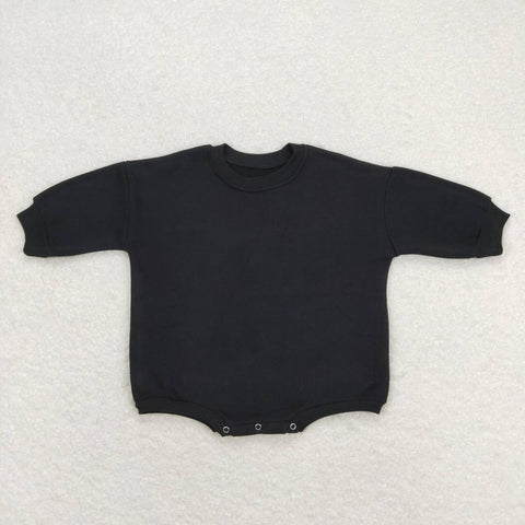 LR0935 Black Sweater Baby Bubble Romper